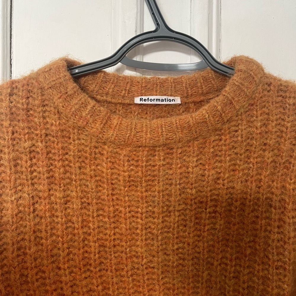 Reformation Warm Orange Knit Sweater